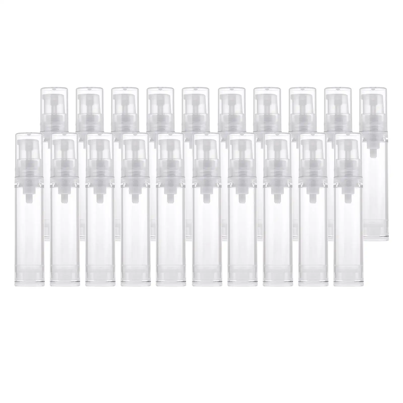 Mini Airless Pump Bottles Plastic Cosmetic Container Travel Size for Moisturizers and Lotions