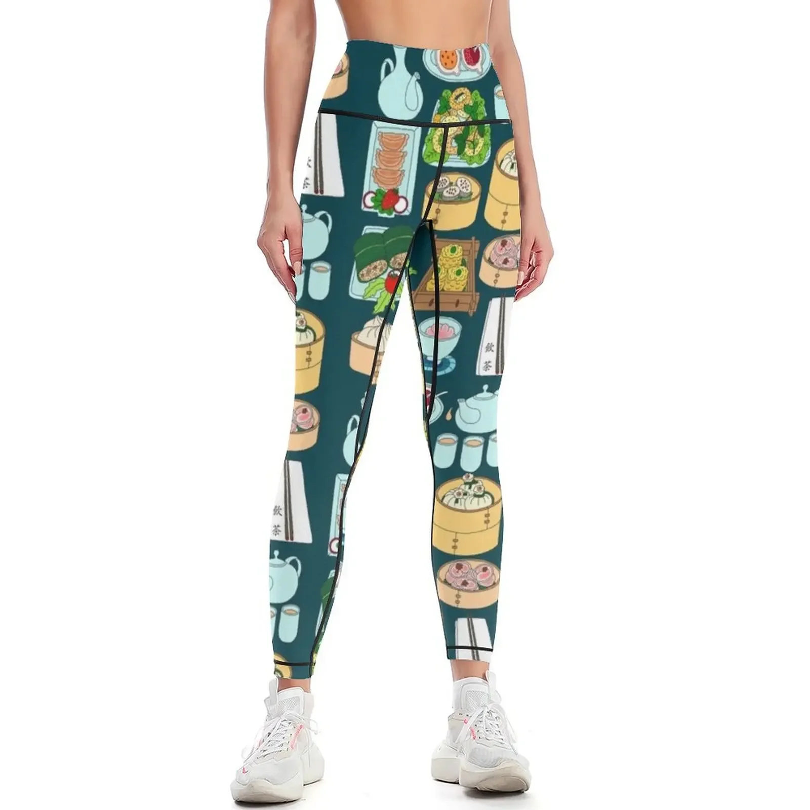 

Sunday Dim Sum Lunch Leggings Tight fitting woman sport pants gym womans Sports pants woman Womens Leggings