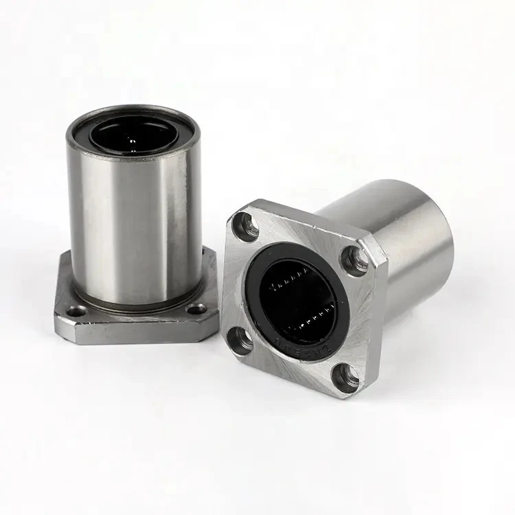 1PCS Square Mount Flange Linear Slide Sleeve LMK Series Precision Guide Bushing LMK6UU LMK8UU LMK10UU LMK12UU LMK16UU LMK20UU