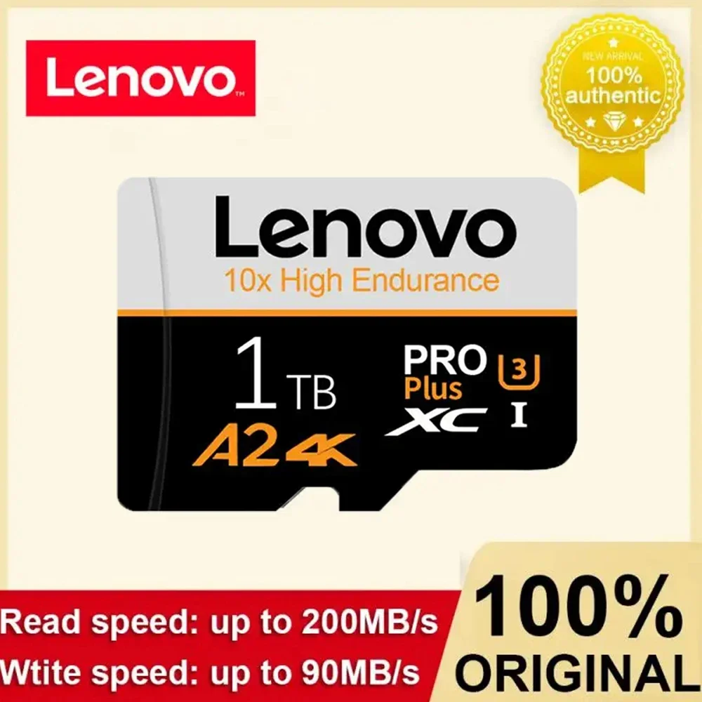 Lenovo UHS-I Micro TF SD Card 1TB A2 U3 Memory Card High Speed SD Card 128GB For Xiao Mi TF Nintendo Switch Ps4 Ps5 Game Laptop