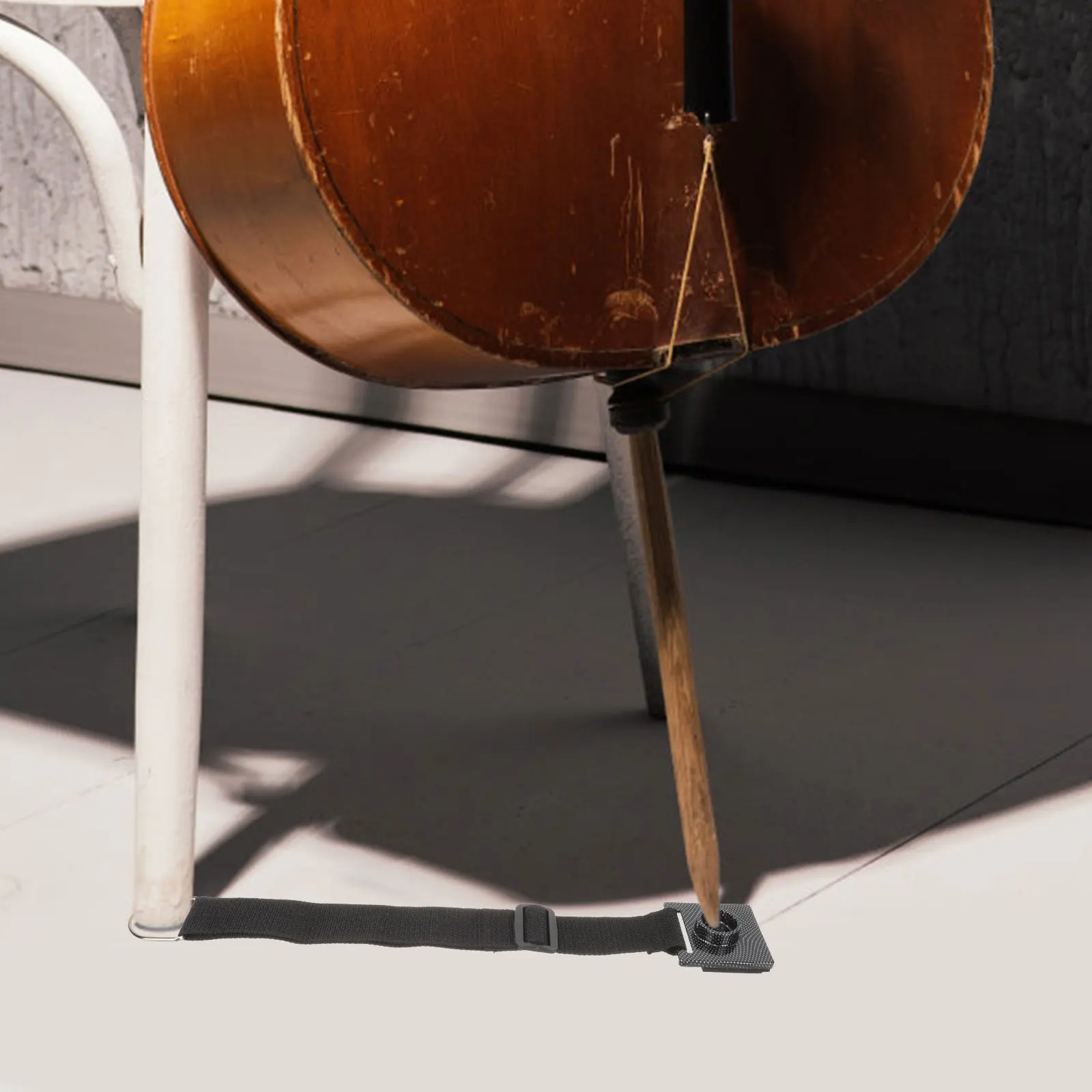 

Cello Non-Slip Mat Pad Premium Adjustable Endpin Anchor Durable Anti-Slip Holder Large D-Ring Strap Floor Protector for Cello