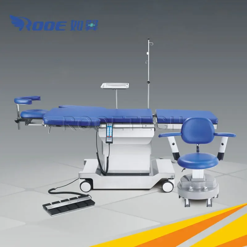 304 Stainless Steel Electric Lift Lateral and Horizontal Sliding Ophthalmology Operating Room Surgical Table