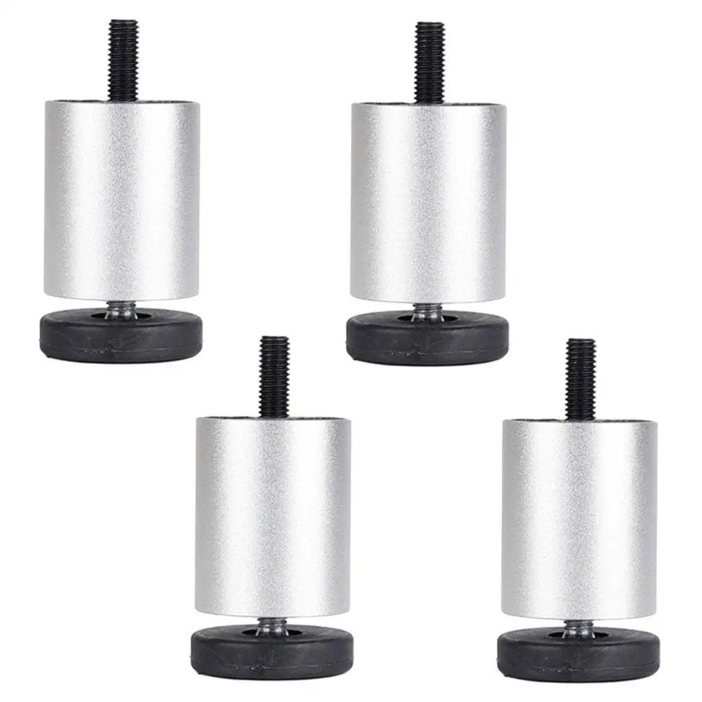 6cm Sleek Adjustable Sofa Legs Aluminum Alloy Replacement Feet Solid Pattern Furniture Accessories for Cabinet Dresser