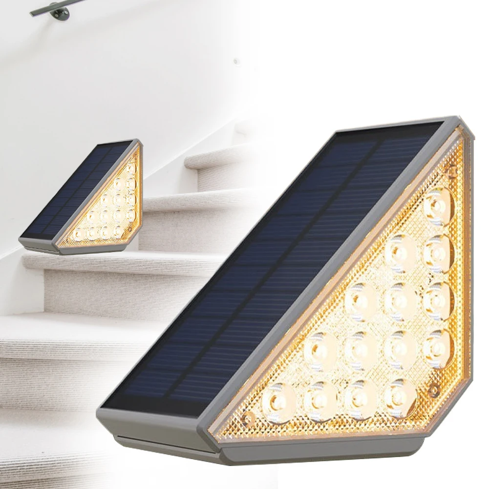 

LED Outdoor Solar Lights Decor IP44 Waterproof Solar Powered Stair Lights Anti-theft Stair Light Decor Lighting for Garden Deck