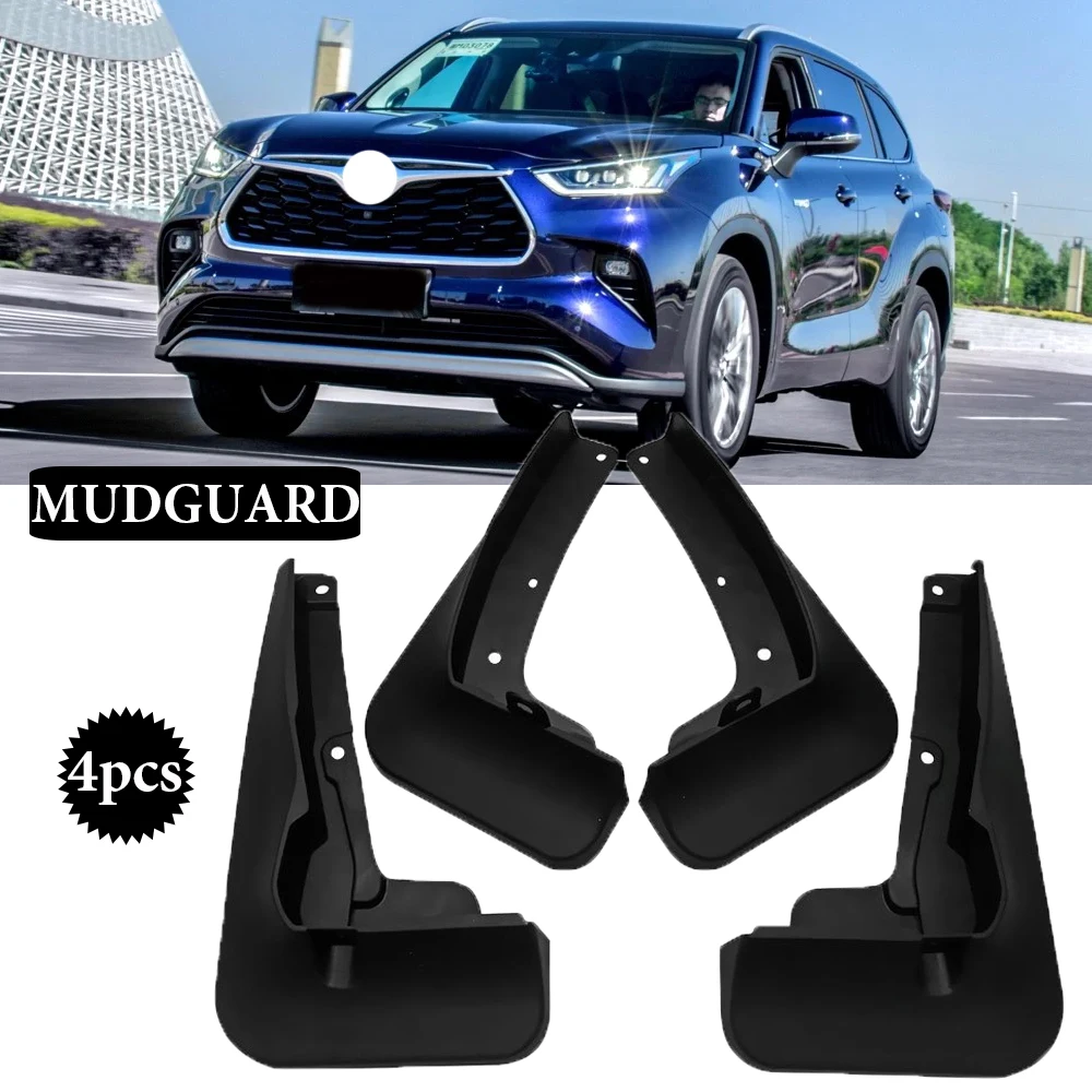 

New upgrade Mudflaps FOR Toyota Highlander 2021 2022 Mudguard Fender Mud Flap Guard Splash Mudguards Car Accessories 4PCS