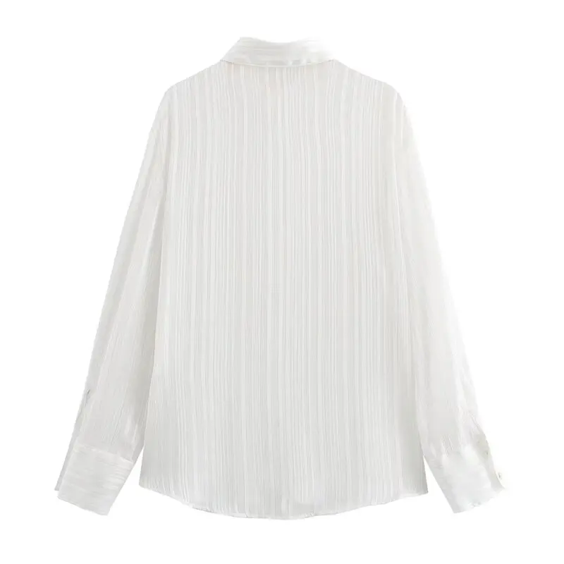 صيف 2024 نسائي مخطط طويل Sve irt أبيض وصول جديد اللون Tead Faion فضفاض مناسب irt متعدد الاستخدامات Sle 00% Oth...