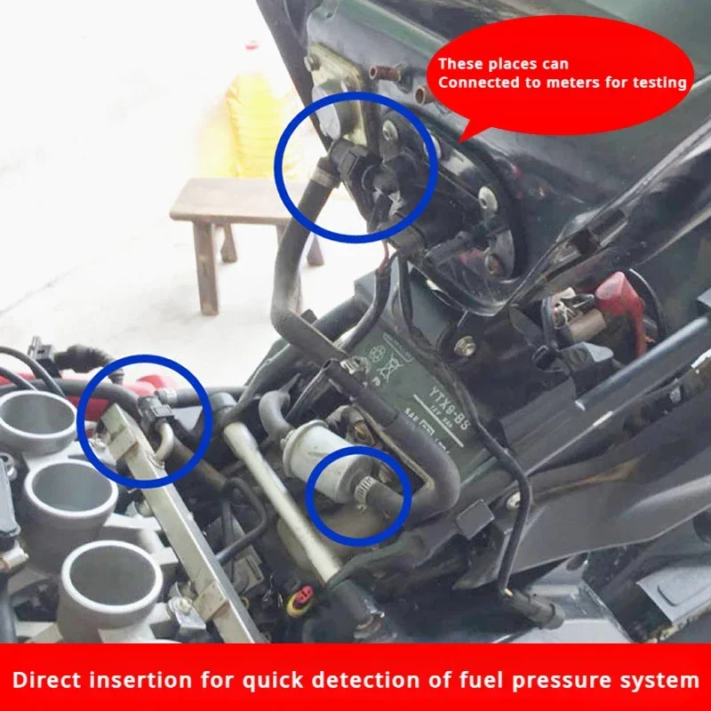Imagem -04 - Medidor de Pressão de Gasolina Automotiva Quick Connect Oil Pressure Gauge Medidor de Pressão de Combustível Ferramenta de Detecção