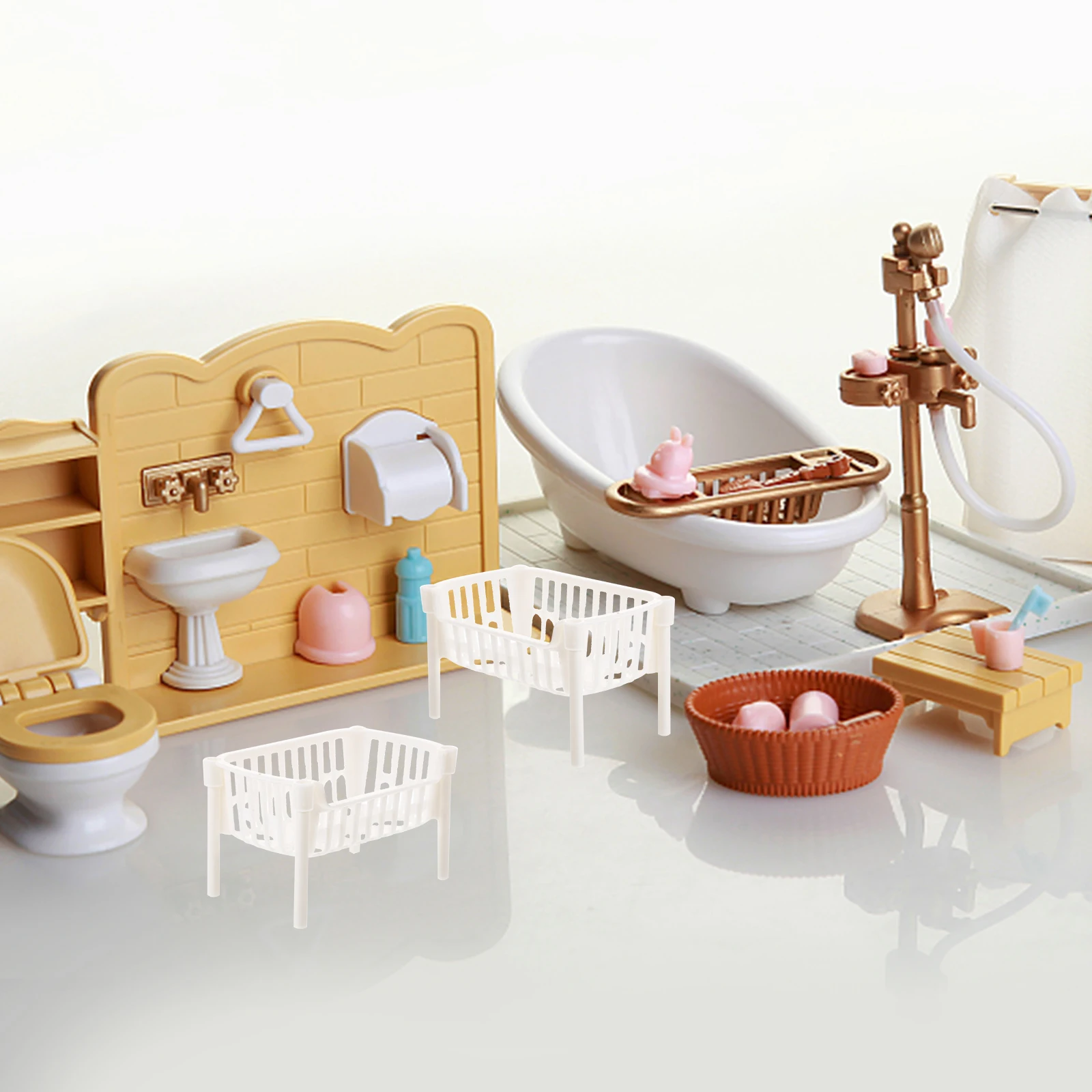 

10 Pcs Shelf Miniature Furniture Model Toy Decorate Minature House White Ornament Child