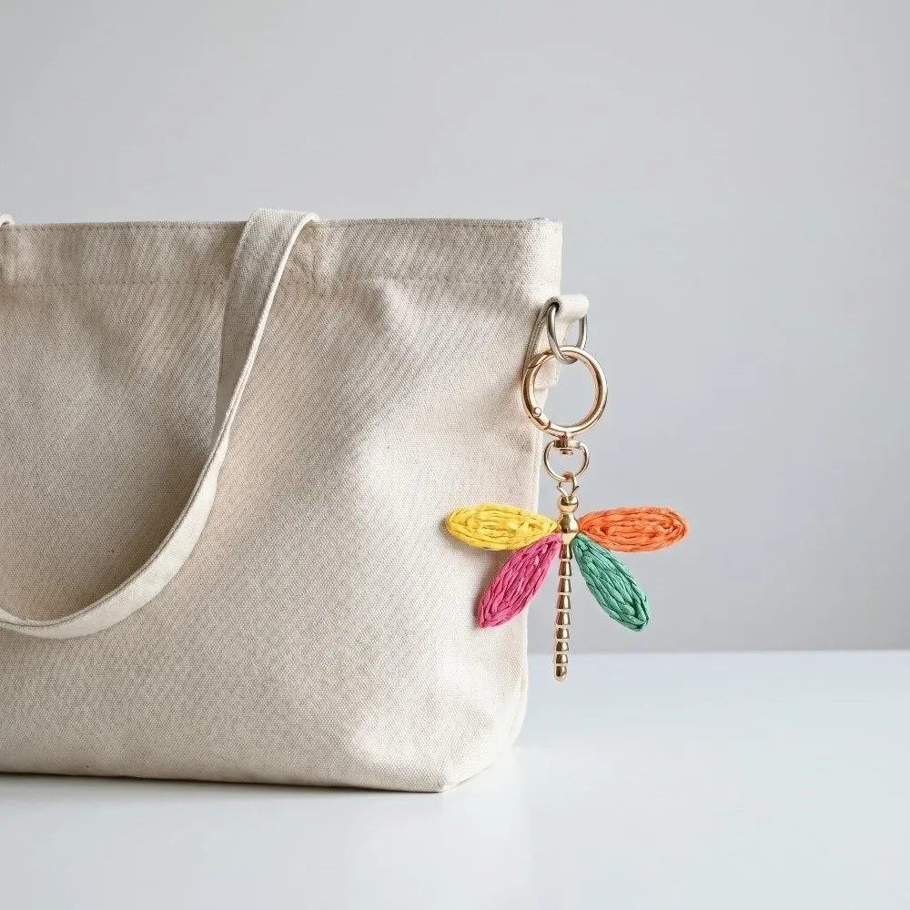 Hand Woven Dragonfly Keychain Lightweight Bohemian Style Dragonfly Bag Charm Dragonfly Shaped Dragonfly Pendant Backpack Charm