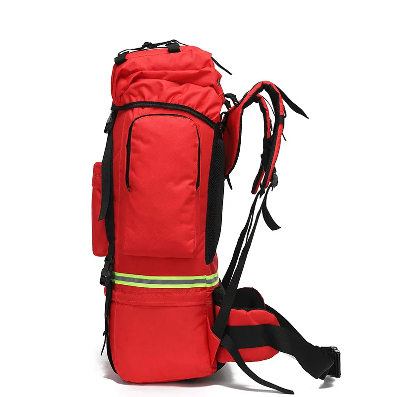 Large Capacity Mountaineering Bag 65L Outdoor Camping Backpack Hiking Waterproof Backpack Forest Fire Brigade Bag