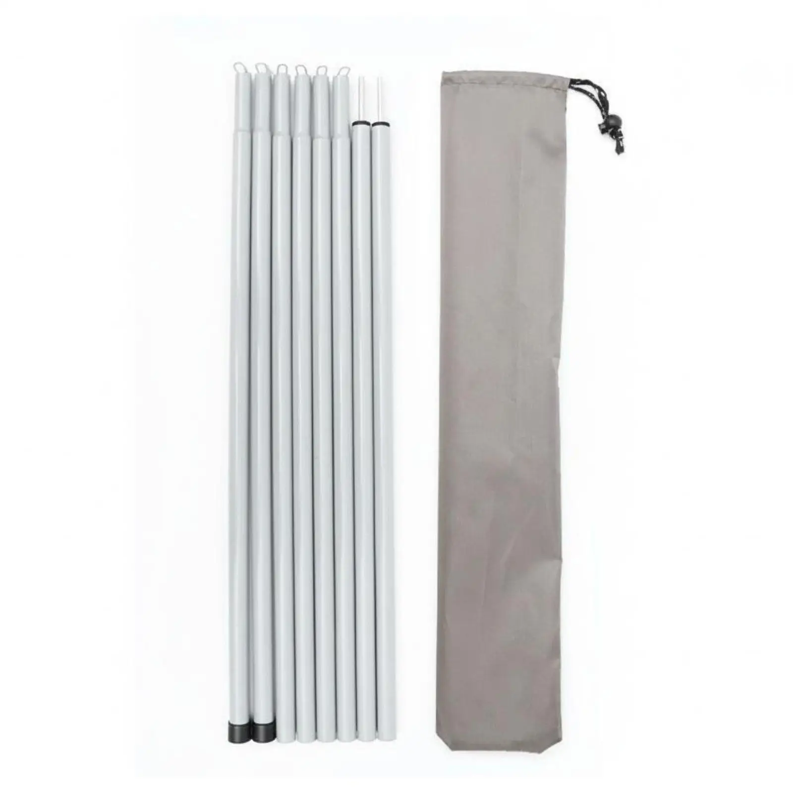 Sectional Iron Tent Support Poles Adjustable Awning Rod Camping Tent Post Accessory for Camping Outdoor Canopy