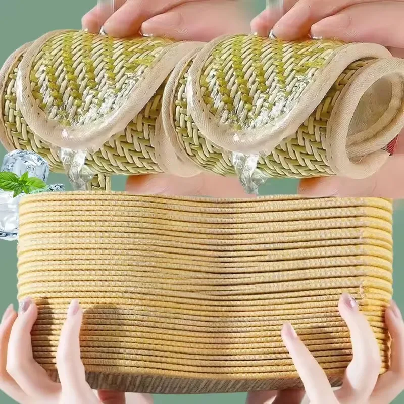 Anti-Odor Grass Mat Insoles Bamboo Weave Women Men Sweat Absorbent Shoes Pads Inserts Refreshing Insoles Cycing Running Outdoor