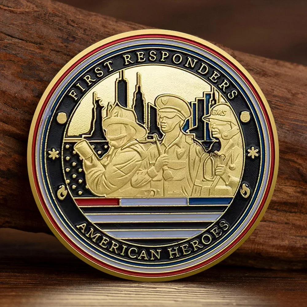 American Heroes Police Officer Souvenir Coin Gold Plated Eagle Head Police Officer Appreciation Coin Collection Gift