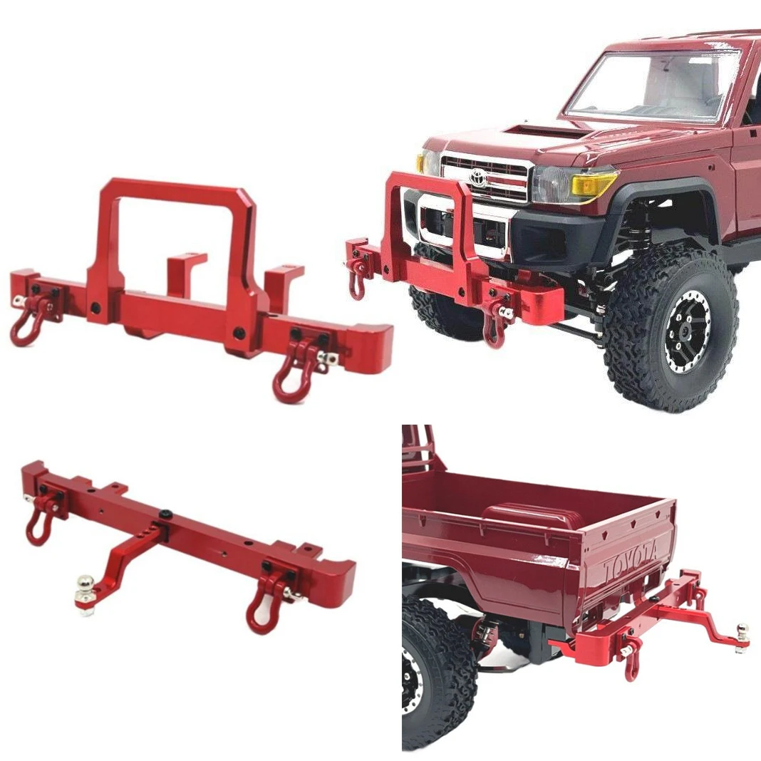 

Металлический бампер MN82 для модификации и улучшения радиоуправляемых моделей 1/12 MN82 LC79, передний и задний металлический бампер, аксессуары для игрушечных машинок