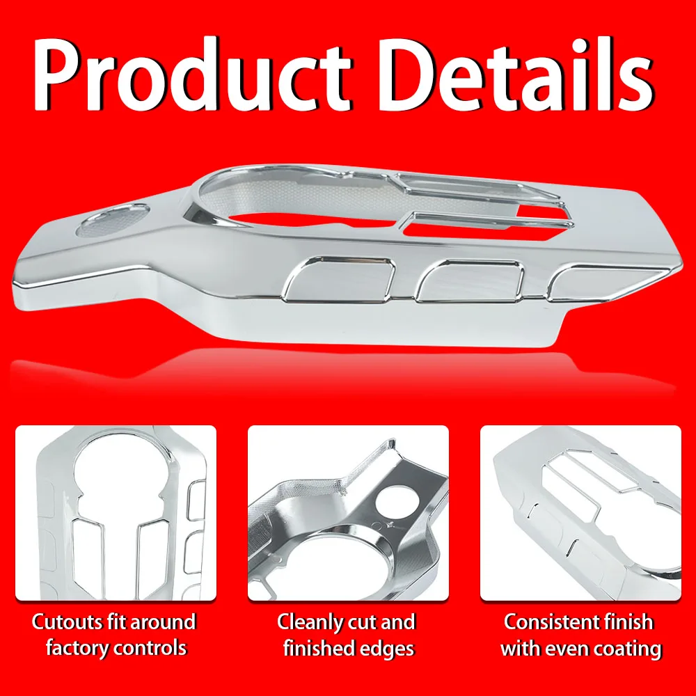 For Honda Gold Wing GL1800 GL1800 F6B 2018 - 2024 2025 2026 Motorcycle Accessories Chrome Center Console Switch Panel Cover Trim