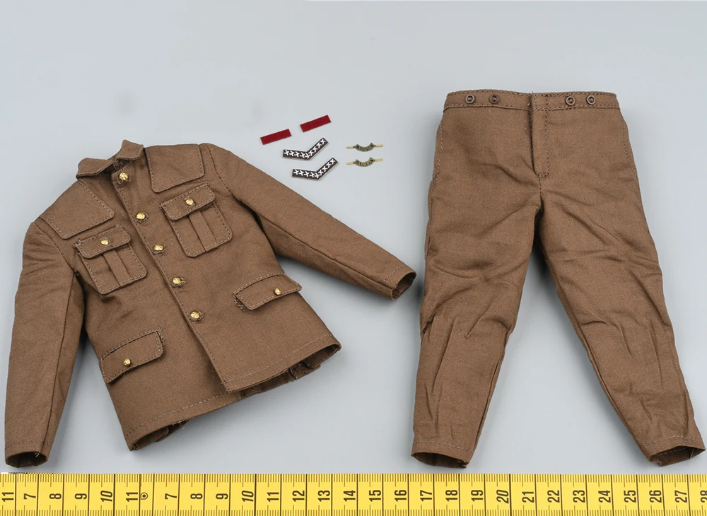 

DID B11013 1/6 WWI Military The British Infantry Soldier Tom Battle Uniform Dress Suit with Medals Hand Fit 12" Action Collect