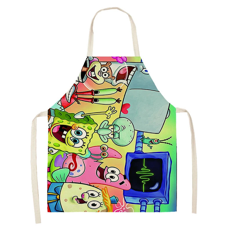 Women\'s kitchen apron Natural and Animal Styles Restaurant chef barber barman waterproof apron for menand child painting apron