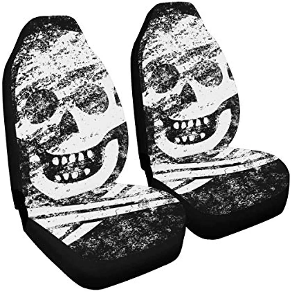 Custom Skull Astronaut Car Seat Covers for Front of 2,Vehicle Seat Protector Car Pet Mat Fit Most Car,Truck,SUV,Van