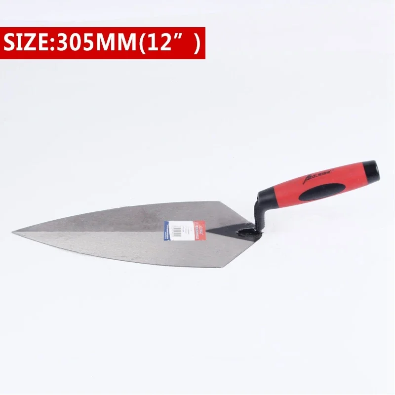 5/6/10/11/12 Inch Construction Tools Putty Knife Brick Trowel Laying Carbon Steel Blade Pointing Plaster Tool Carbon Steel