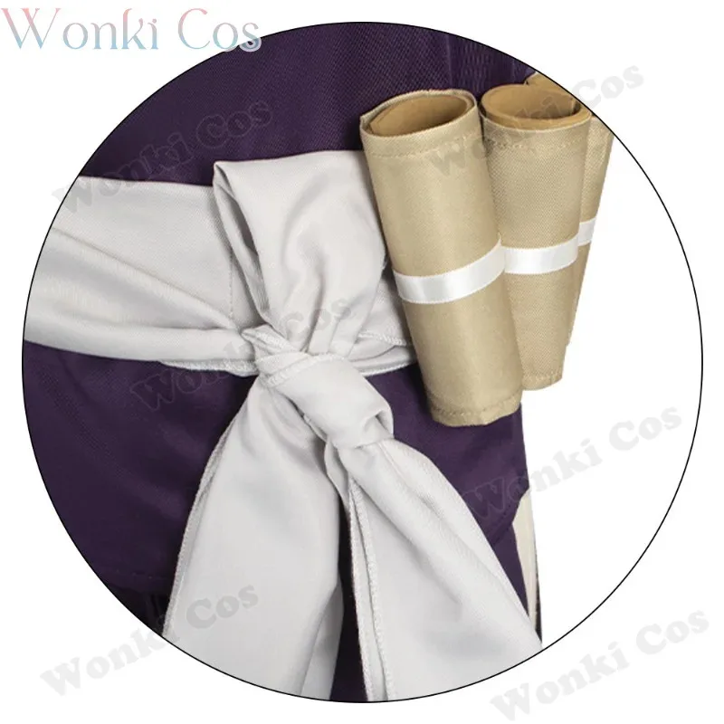 أزياء أنيمي Jigokuraku Yuzuriha التأثيرية شعر مستعار أرجواني زي النينجا Yuzuriha of Keishu مجموعة كاملة من الأزياء