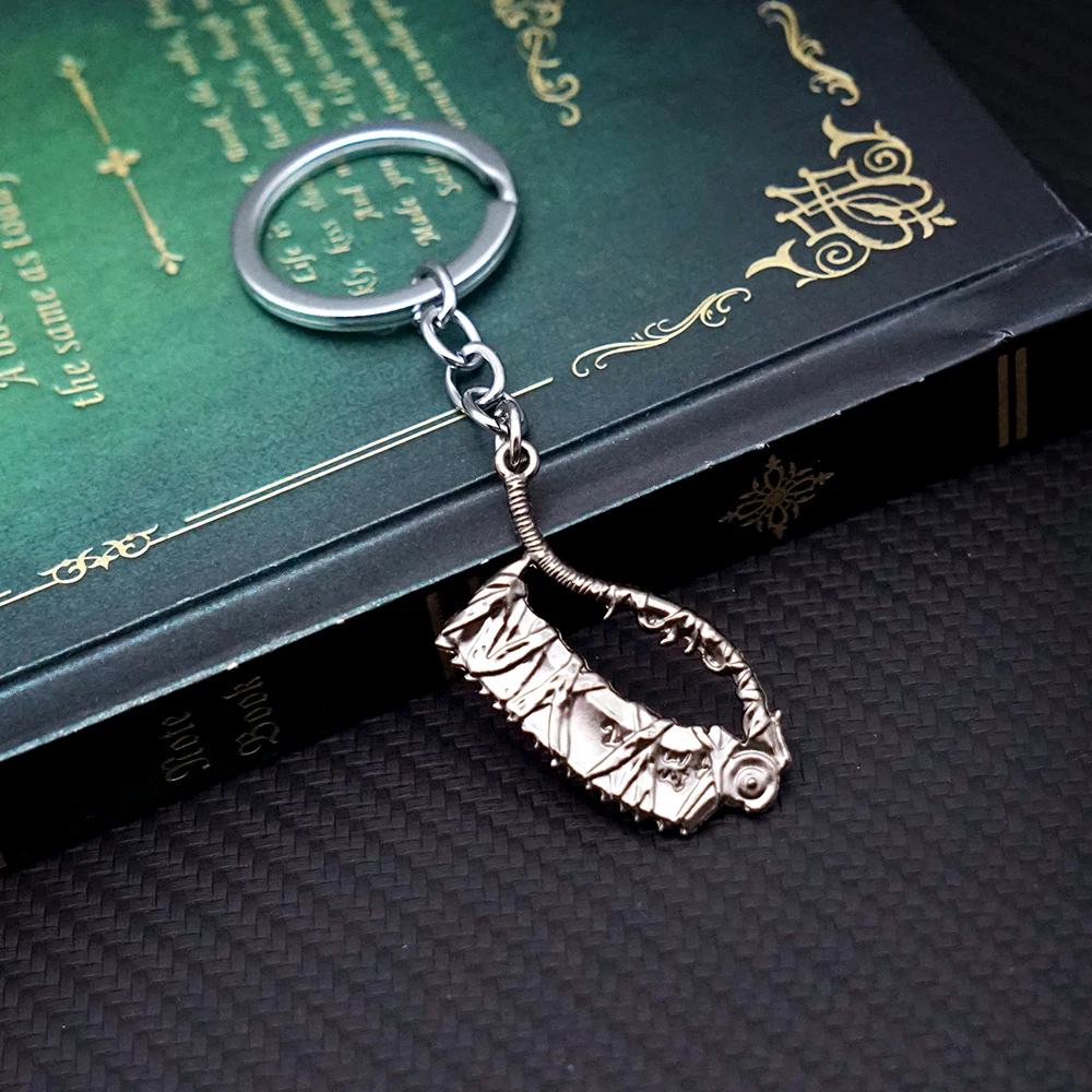 سلسلة المفاتيح المنقولة بالدم إيفلين ومنشار مفتاح سلسلة سلاسل المفاتيح للرجال لعبة اكسسوارات حقيبة سيارة خاتم مفتاح Llaveros
