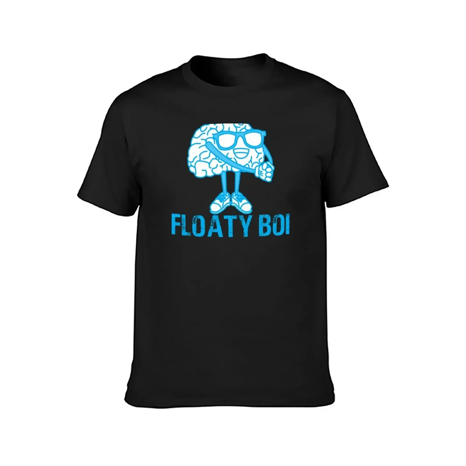 Vintage Floaty Boi Typography and Funny Brain illustration T-Shirt sublime basketball graphic tees customs t shirts men