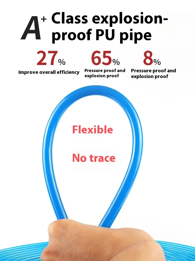 Xingchen هوائي القصبة الهوائية 8 مللي متر مضاد للتآكل PU القصبة الهوائية/شفاف مقاوم للانفجار 6 مللي متر خرطوم ضغط ضاغط الهواء 4/10/12