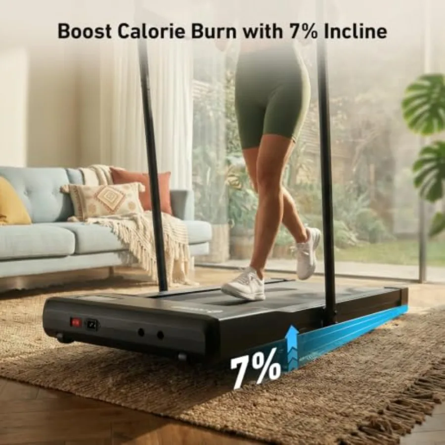 Incline Walking Pad, Under Desk Treadmills for Home and Office