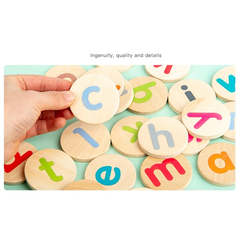 Wooden Educational Letter Puzzle Toys Alphabet Matching Game Educational Learning Words Toys For Children