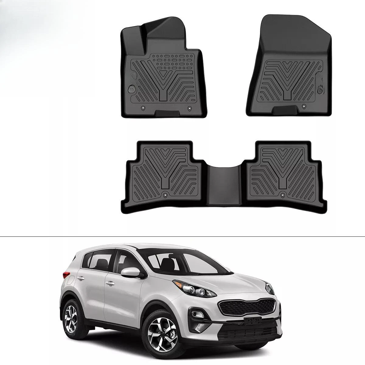

Front & Rear 3D Floor Mats for 17-22 Kia Sportage 2019-2021 Hyundai Tucson Liner