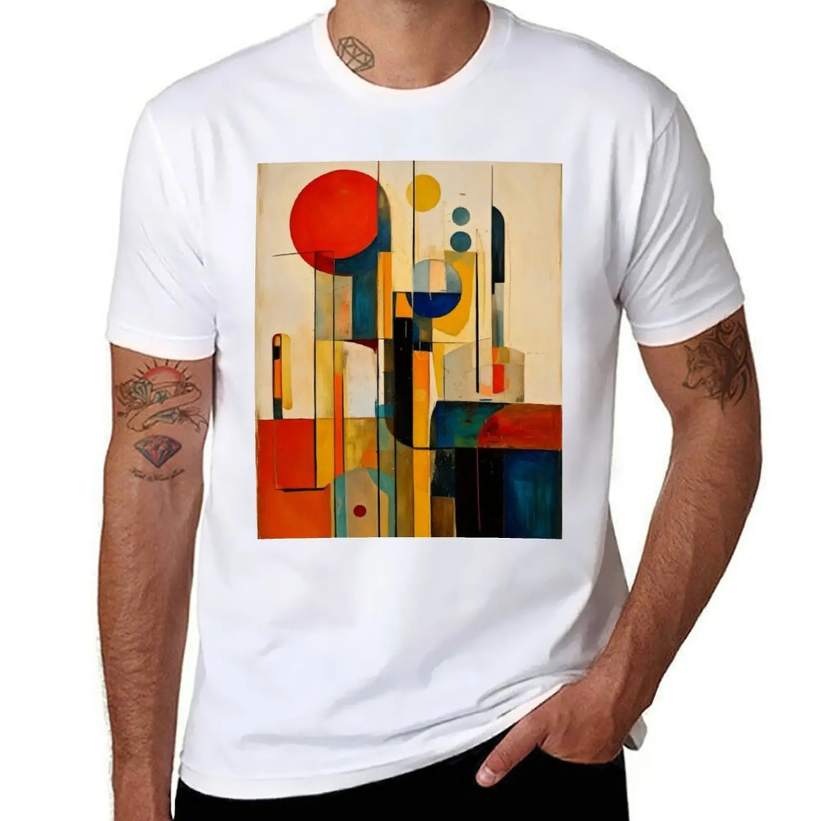 

Mid-Century Modern Abstract – Vintage Earth Tone Geometric Painting – Retro Modernist Art T-Shirt anime tshirt T-Shirt