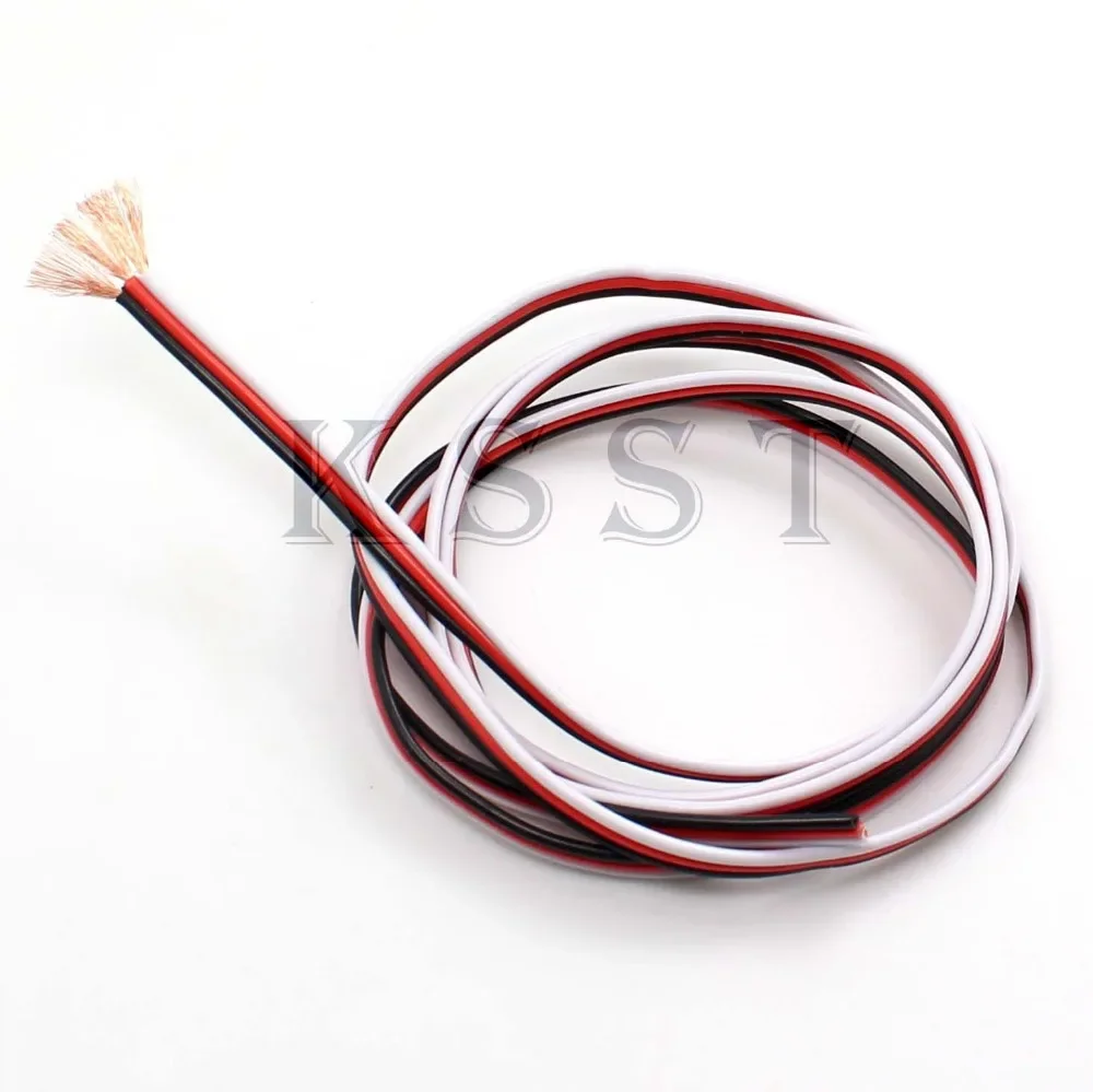 22AWG 3Pin 0.08*60core OD1.4mm Futaba JR Twisted/Flat Servo Extension Cable wire DIY Extension Lead Without connector