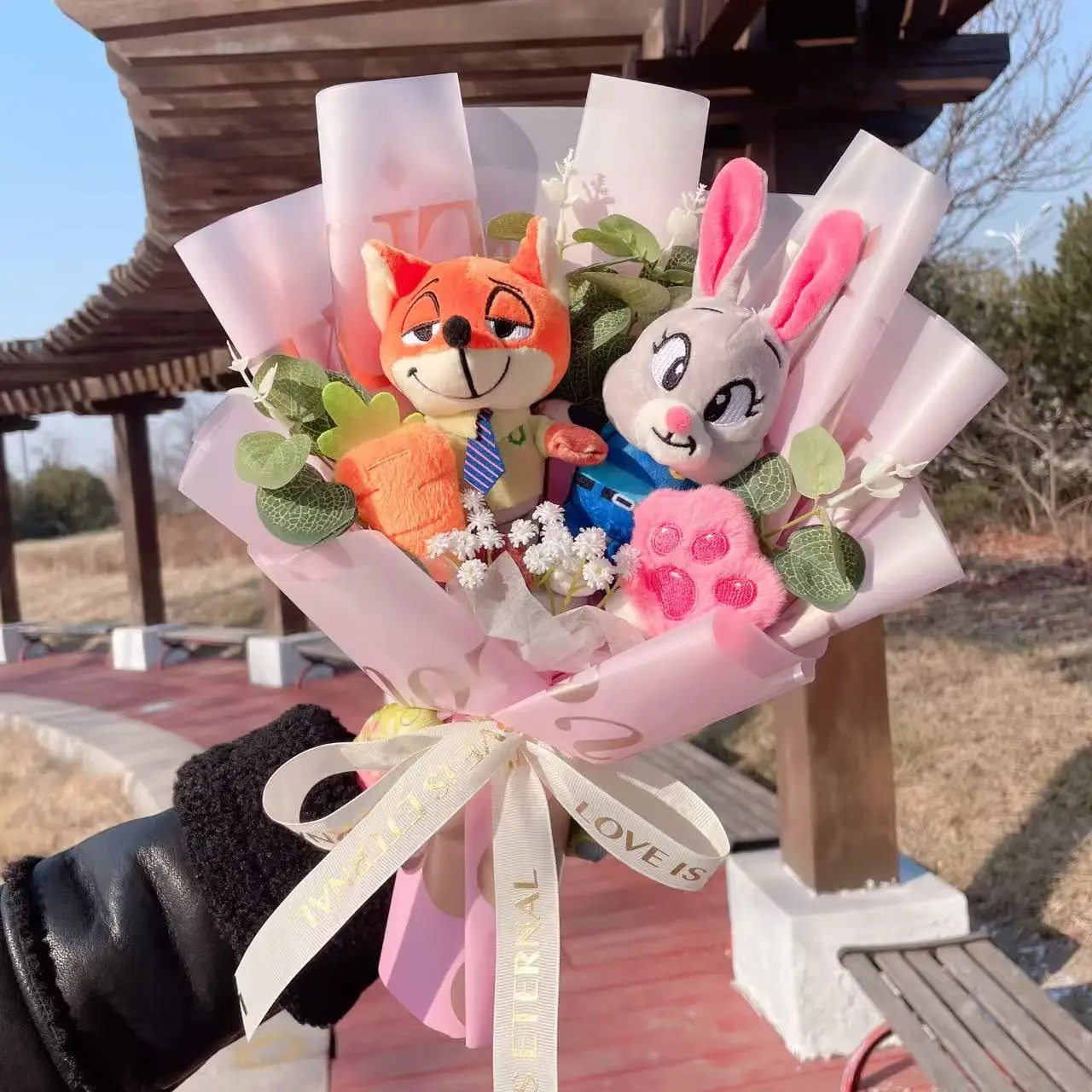 ตุ๊กตาซูโทเปียขนาดเล็ก จูดี้ ฮอปส์ นิค ไวลด์ ของขวัญแฮนด์เมดสุดสร้างสรรค์ ช่อดอกไม้ ของขวัญคริสต์มาส วันเกิด วันวาเลนไทน์