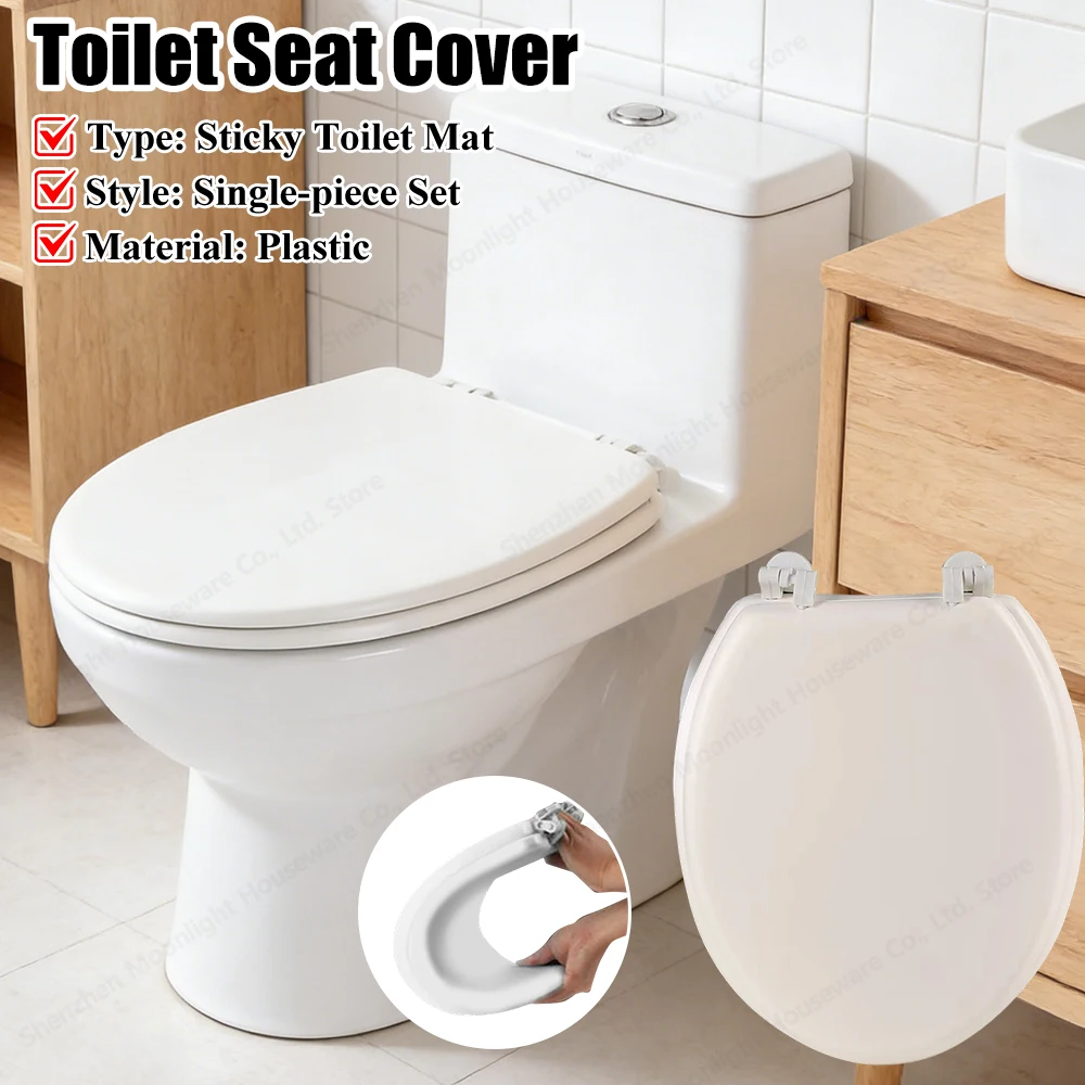 

Potty Seat Toilet Soft Lid Bathroom Replacement Cover Seats Soft Close Cushion Quick-Release for Bathroom Seats Standard Toilets