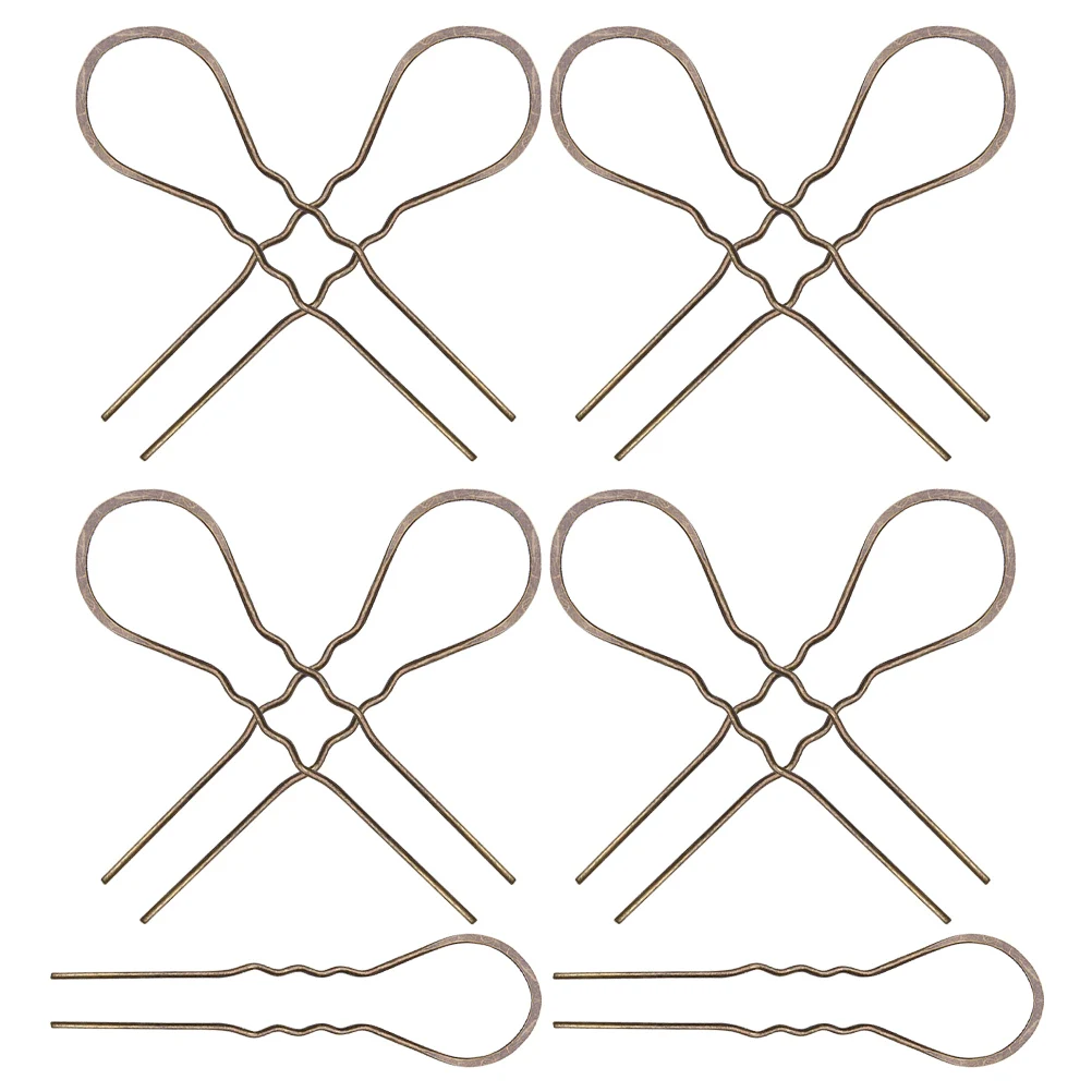 

10Pcs Wavy Hair Pins U Shaped Metal Hair Sticks Vintage Hold Firm Non Slip for Women Girls Decorative Headpiece Alloy Bobby Pin