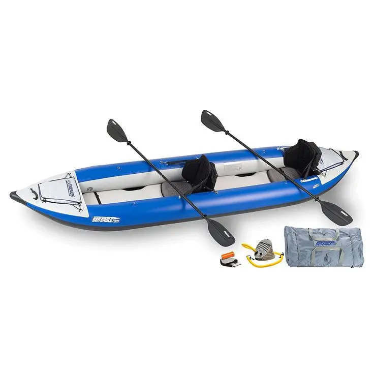 New Hot Selling Portable and Customizable Outdoor Fishing Drop Stitch Pedal 2 Person Inflatable Kayakpromote sales