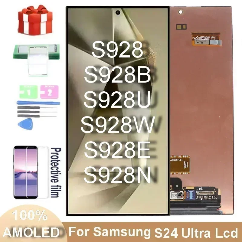 Para Samsung Galaxy S24 Ultra AMOLED S928 S928B S918U S928W LCD Digitalizador de pantalla táctil para Samsung S24Ultra pantalla con defectos