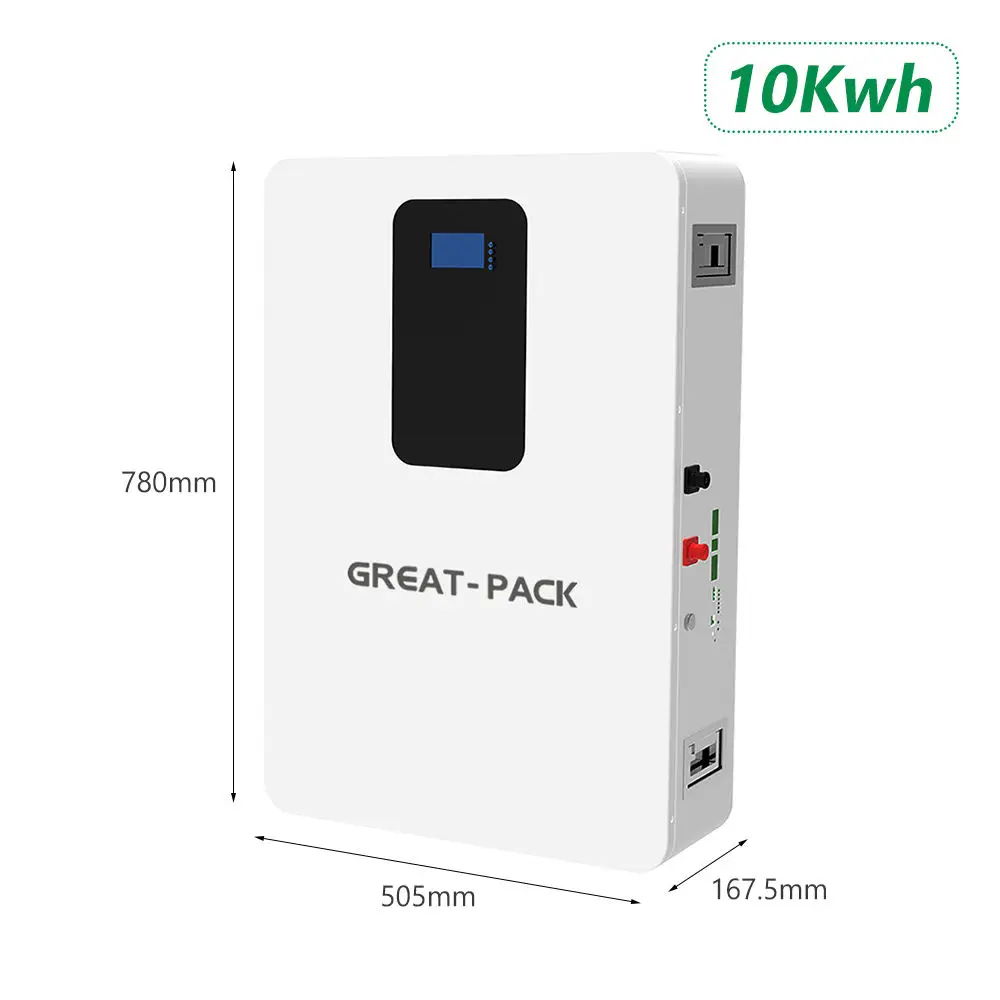 Power Wall Battery 48V 200Ah LiFePO4 Home Use Wall Mount Solar Battery 10KWh 5KWh 20KWh 10-Year Warranty 8000 Cycles