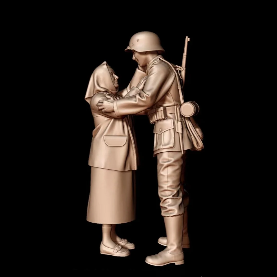 

1/24 Scale Resin Figure Soldiers who bid farewell to their mothers Assemble Model Kit Unassembled and Unpainted 3D printing DIY