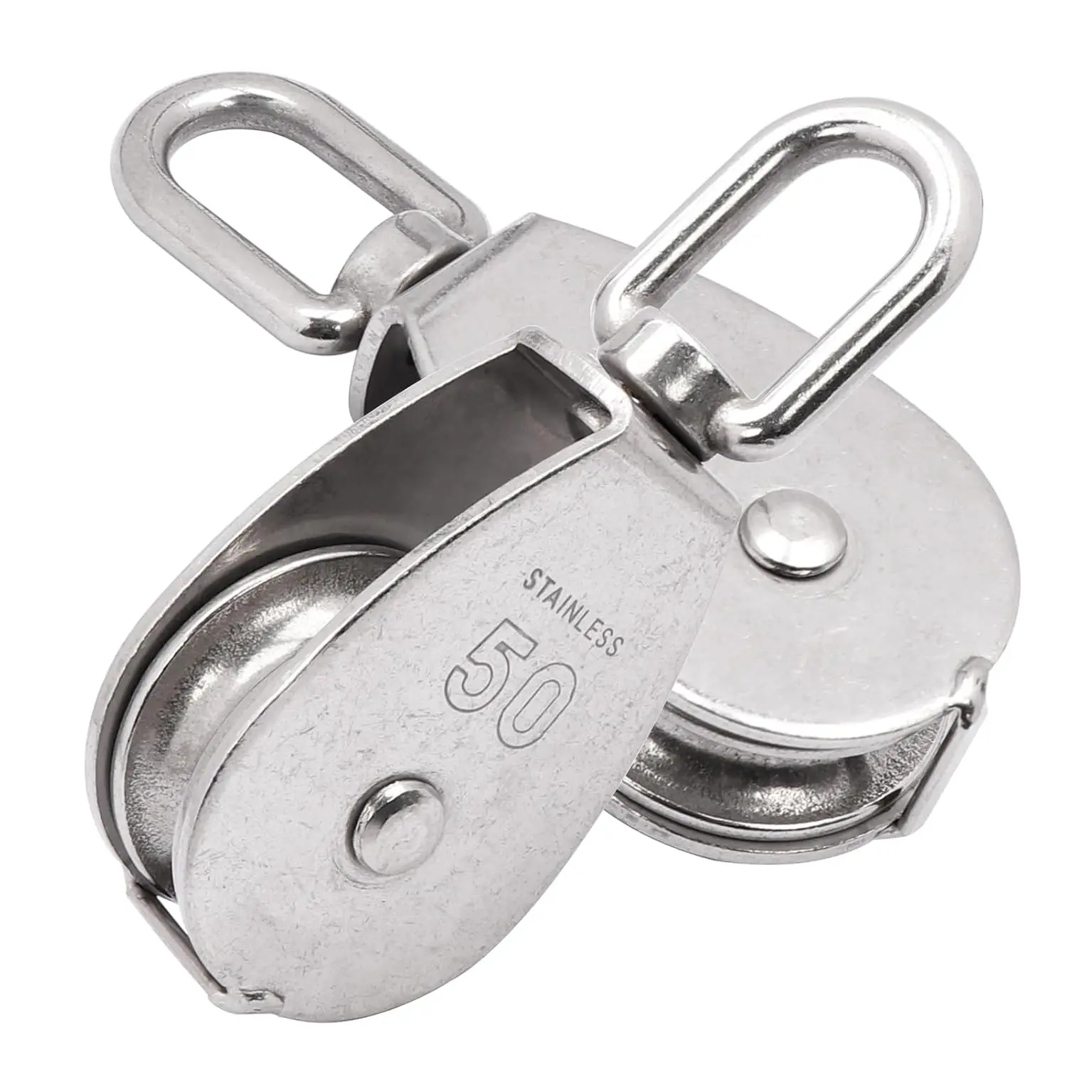 

1PC Cable Pulley Wheel Stainless Steel Swivel Pulley Wire Rope Hanging Towing Wheel for Indoor Outdoor Lifting Project