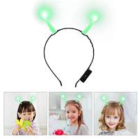 Funny Headbands Kids Glowing Alien Boppers Hair Accessories Martian Antenna Halloween Headpiece