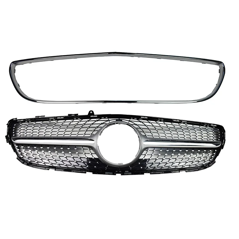 Car Front Bumper Racing Grill For Mercedes-Benz CLS Class W218 2015-2018 CLS300 CLS350 GT Diamond Grille