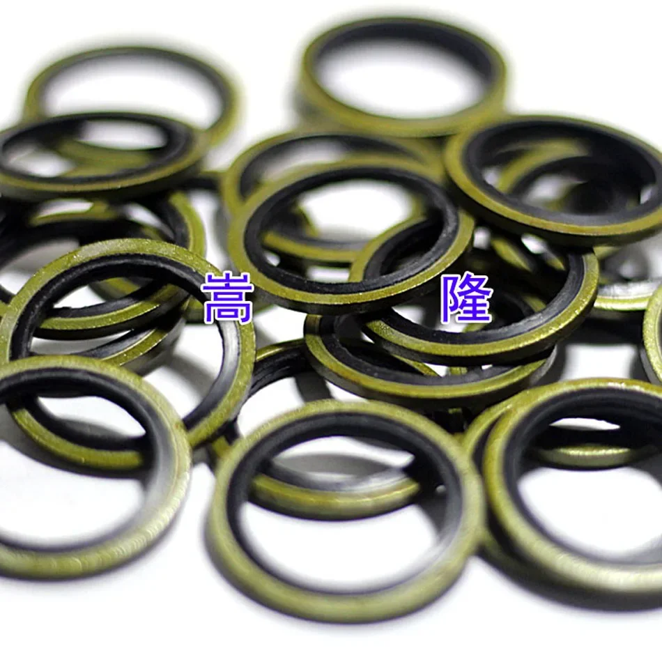 4PC - 20PC 6/8/10/12/14/16~60mm Bonded Washer Metal Rubber Oil Drain Plug Gasket Fit M6/M8/M10~M60 Combined Washer Sealing Ring