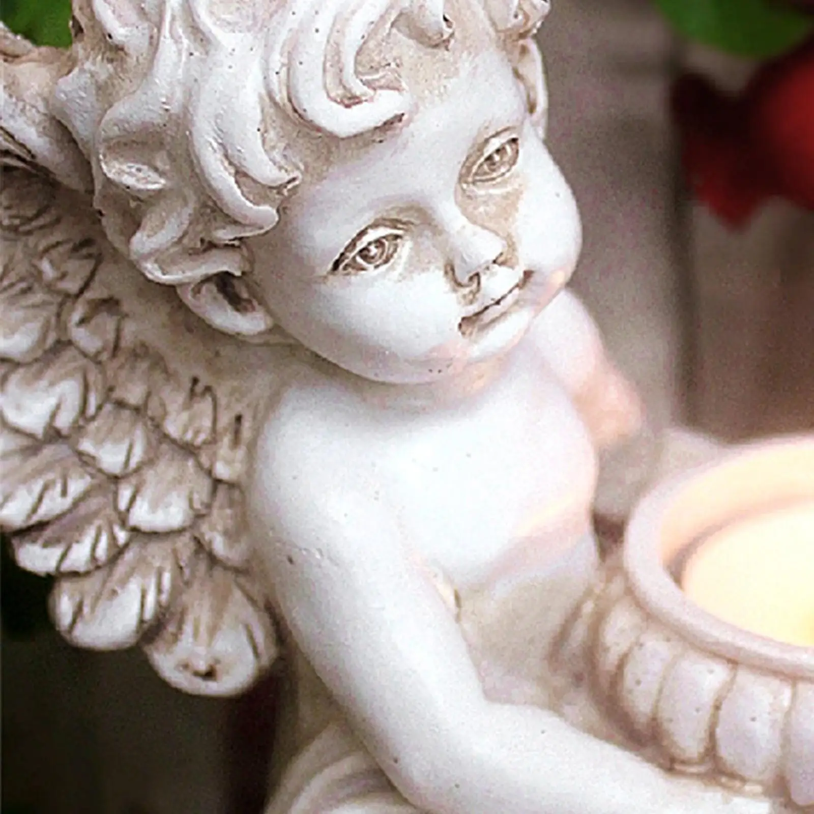 حامل شموع ضوء الشاي ديكور المنزل مصنوعات من الراتنج حامل شمع #6