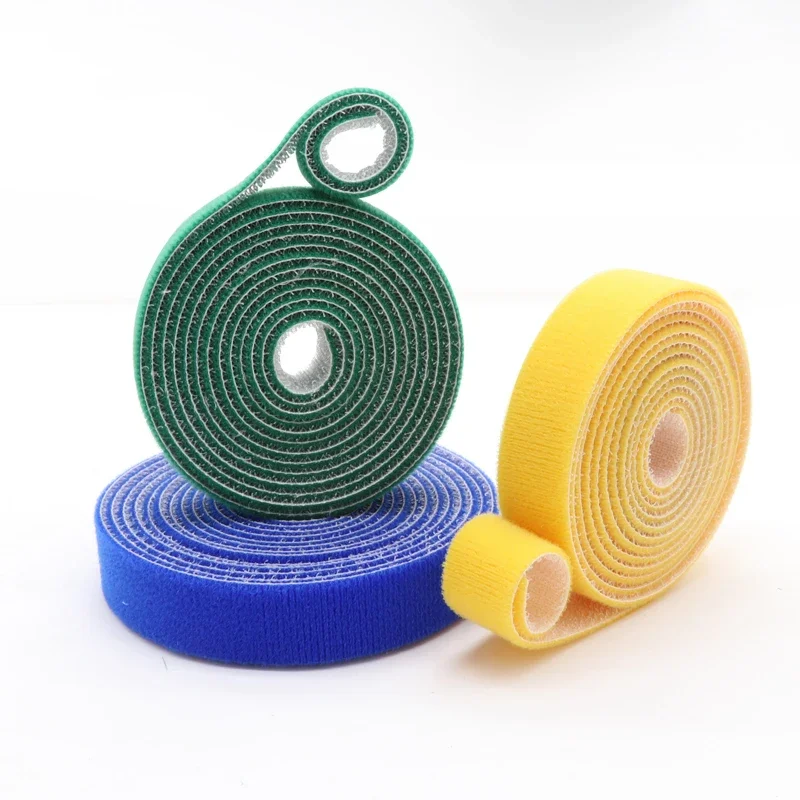 Self Adhesive Tape Reusable Cable Tie Wire Straps Tape DIY Accessories 10/15/20/25mm 5 meters