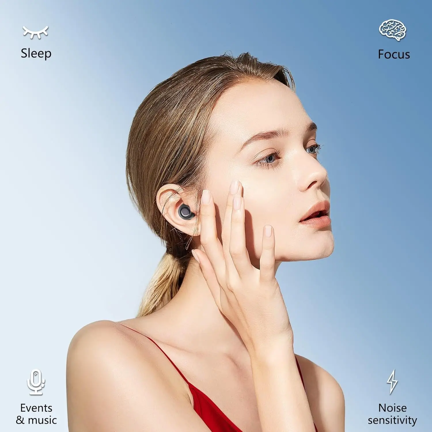 سدادات الأذن للنوم 25dB إلغاء الضوضاء سدادات الأذن سيليكون للحفلات الموسيقية السفر دراسة التركيز قابلة لإعادة الاستخدام حماية الأذن