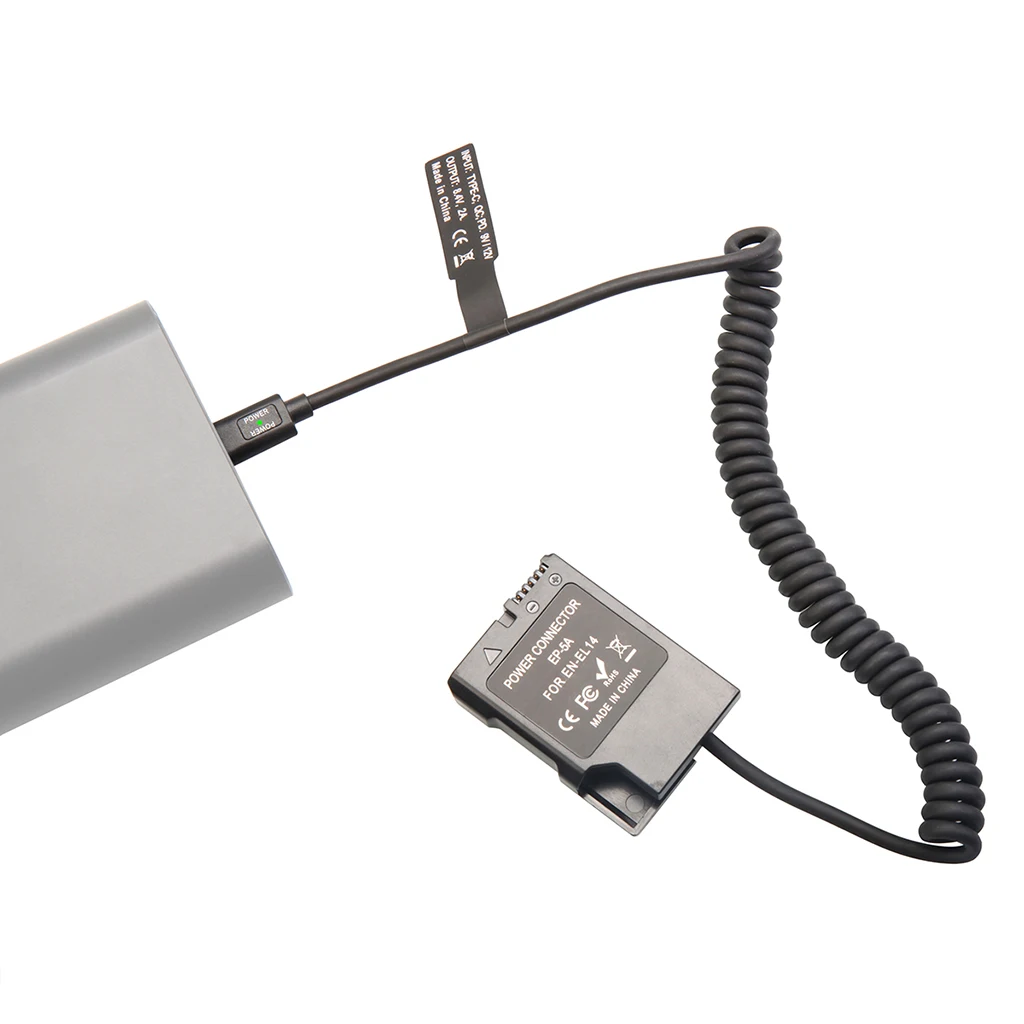 Typ-C PD Dummy-Akku-Kit für Fujifilm Canon Nikon Sony Panasonic, 9V Powerbank zu 7,4-8,4V für Akkuanzeige – Detail 18
