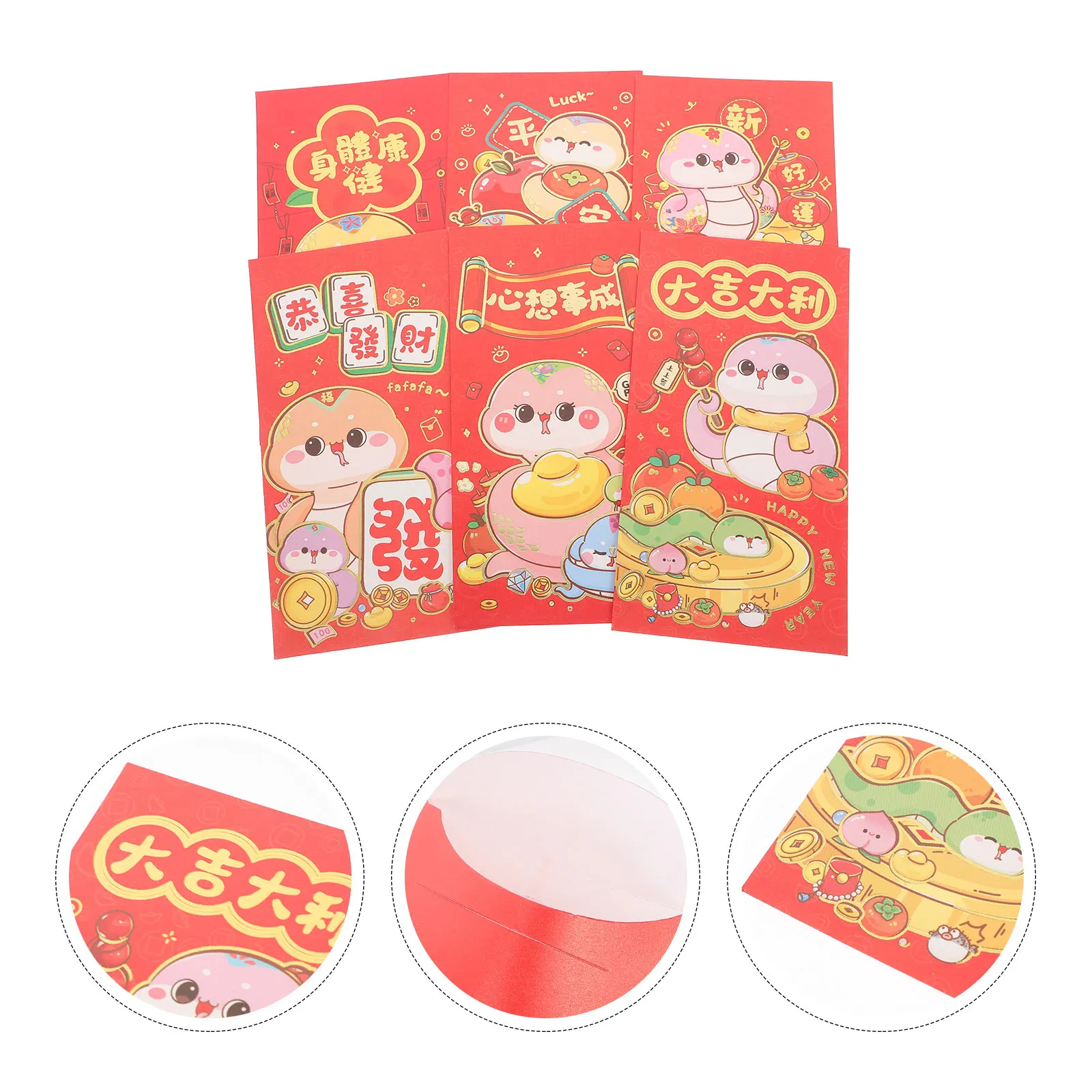 

18 Pcs Red Envelope Bag Cash Envelopes for Money Chinese New Year Packets Decorations Large Products