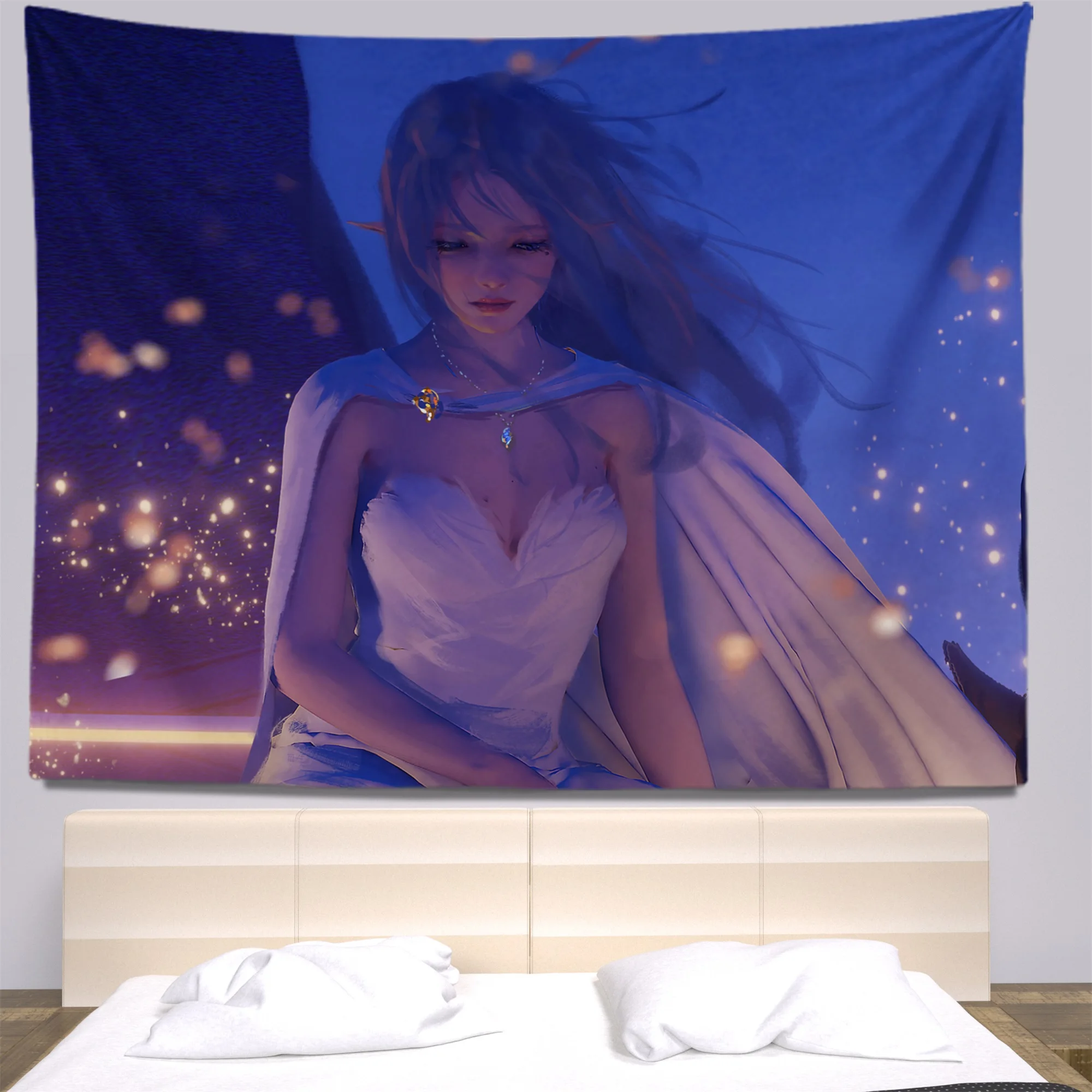 Ghost knife anime tapestry wall hanging Bohemia hippie dormitory room decoration large wall cloth support customization