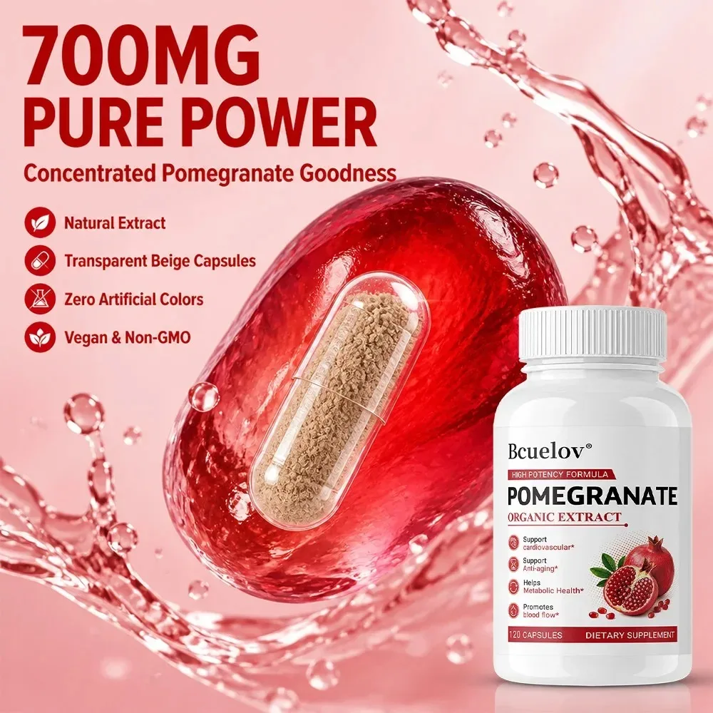 Pomegranate - Antioxidant, Supports Heart & Joint Health, Normal Blood Pressure Levels, Boosts Immunity